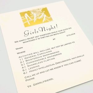 [SOLD]  GIRLS NIGHT!  Invitations by Studio Z